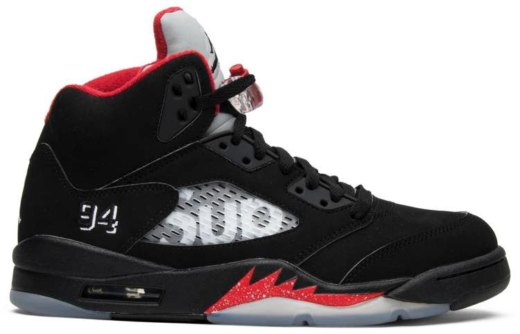 Supreme x Air Jordan 5 Retro Black 824371-001